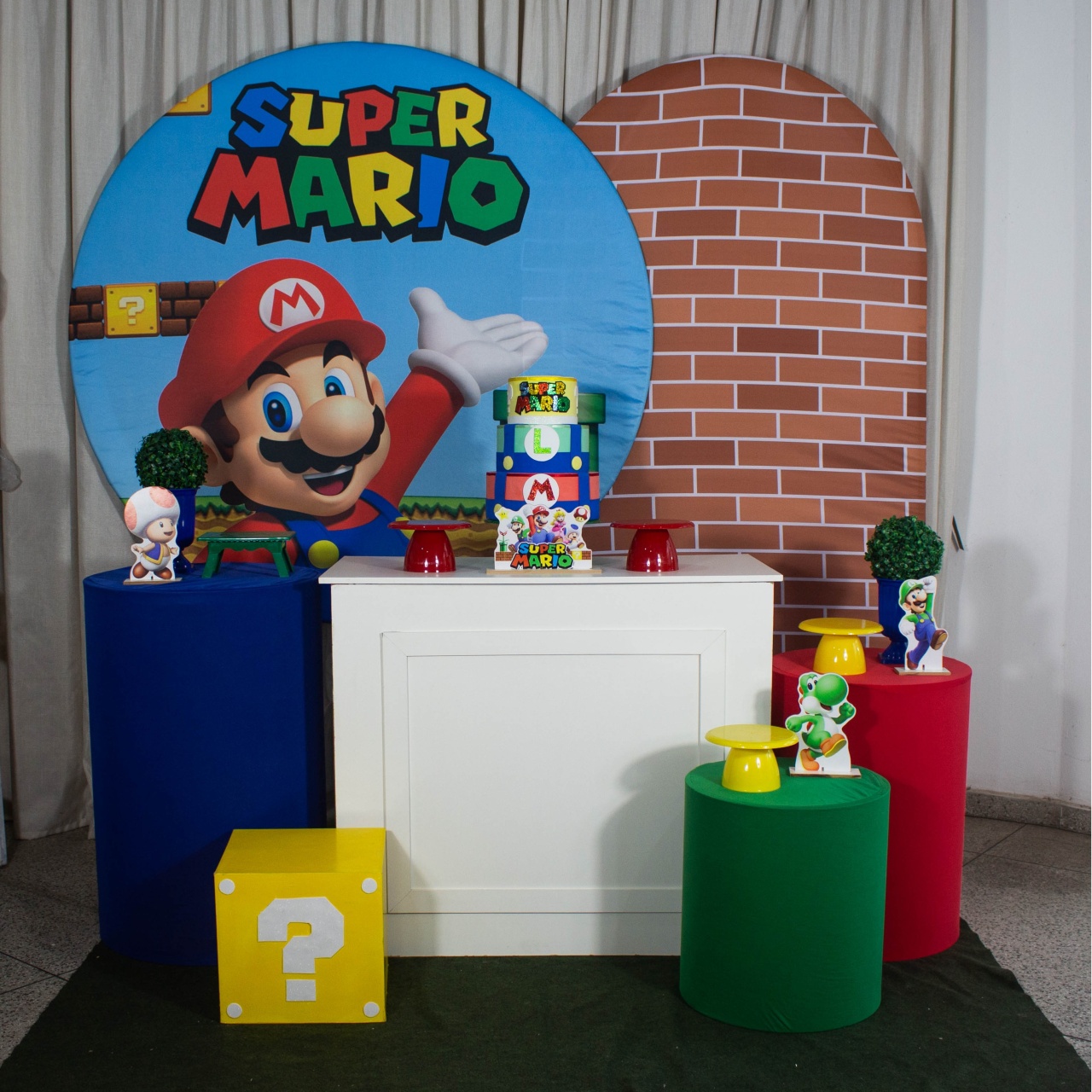 Decoração Super Mario 2 Capas Lisas - Kit G. - Cultivar Sonhos