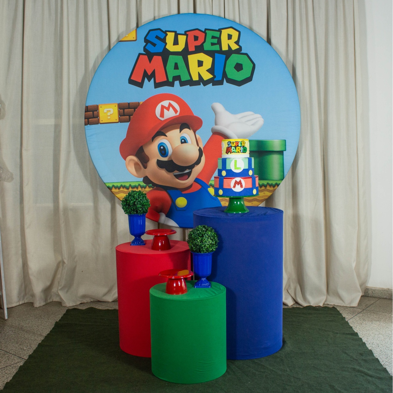 Decoração Super Mario 2 Capas Lisas - Kit M. - Cultivar Sonhos
