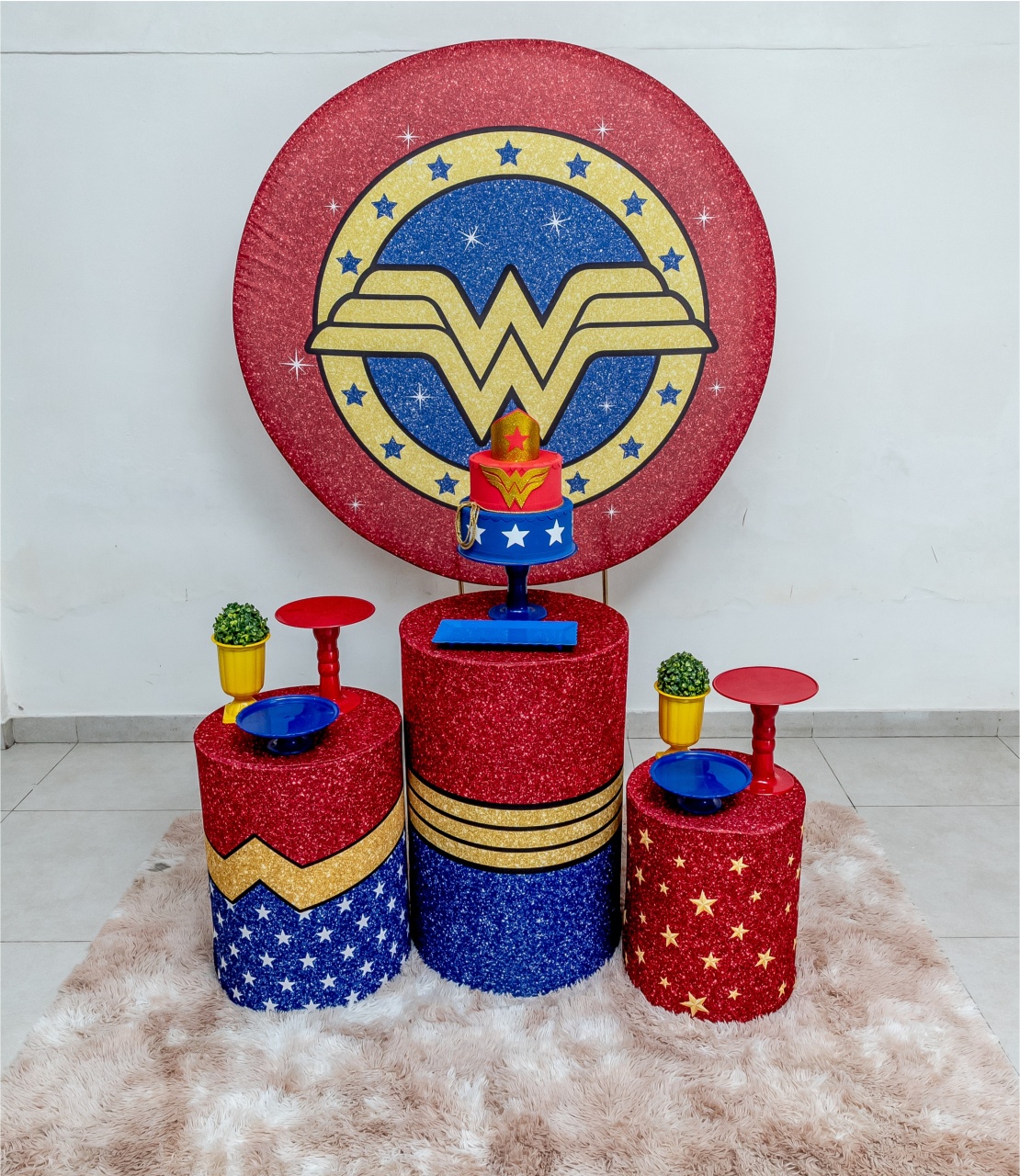 Decoração Mulher Maravilha - Kit M - Cultivar Sonhos