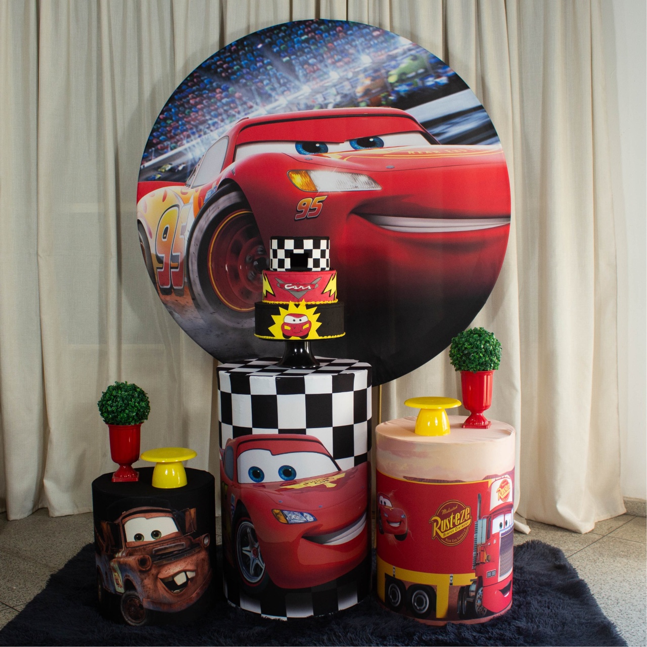 Decoração Carros Relâmpago Mcqueen - Kit M. - Cultivar Sonhos