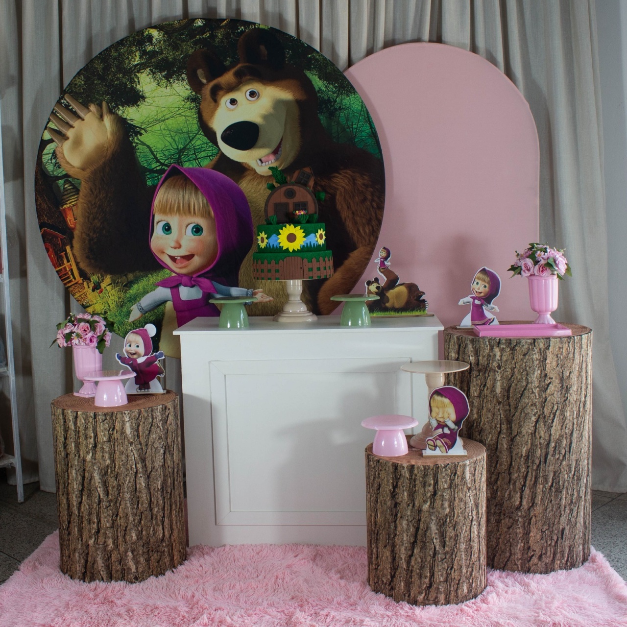Decoração Masha E O Urso - Kit G. - Cultivar Sonhos