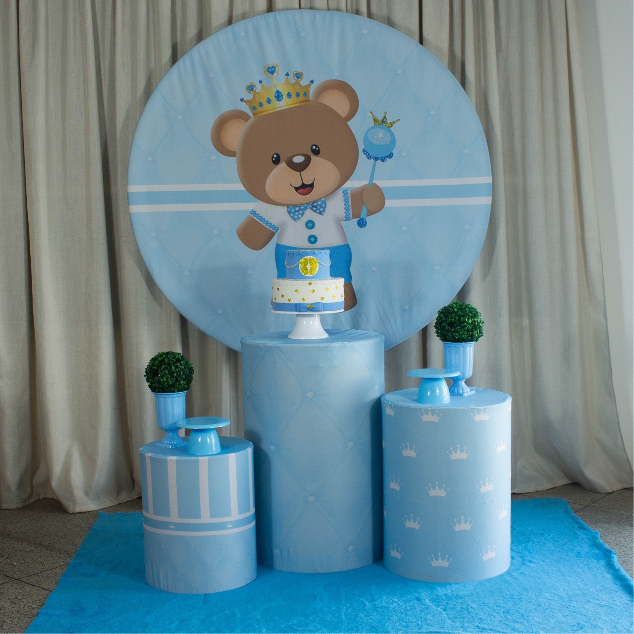 Decoração Ursinho Realeza - Kit M. - Cultivar Sonhos
