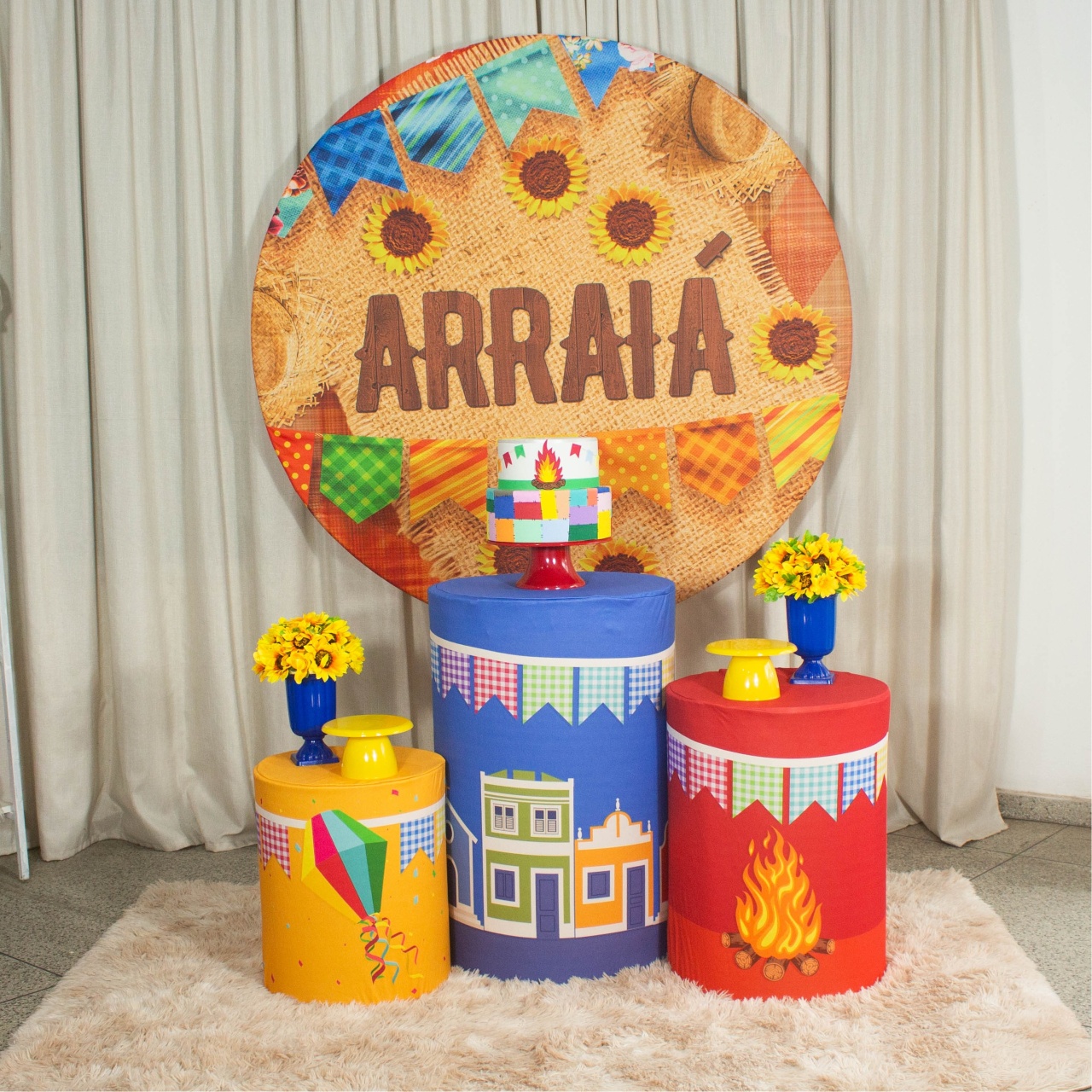 Decoração Junina Arraia Com Flores - Kit M. - Cultivar Sonhos