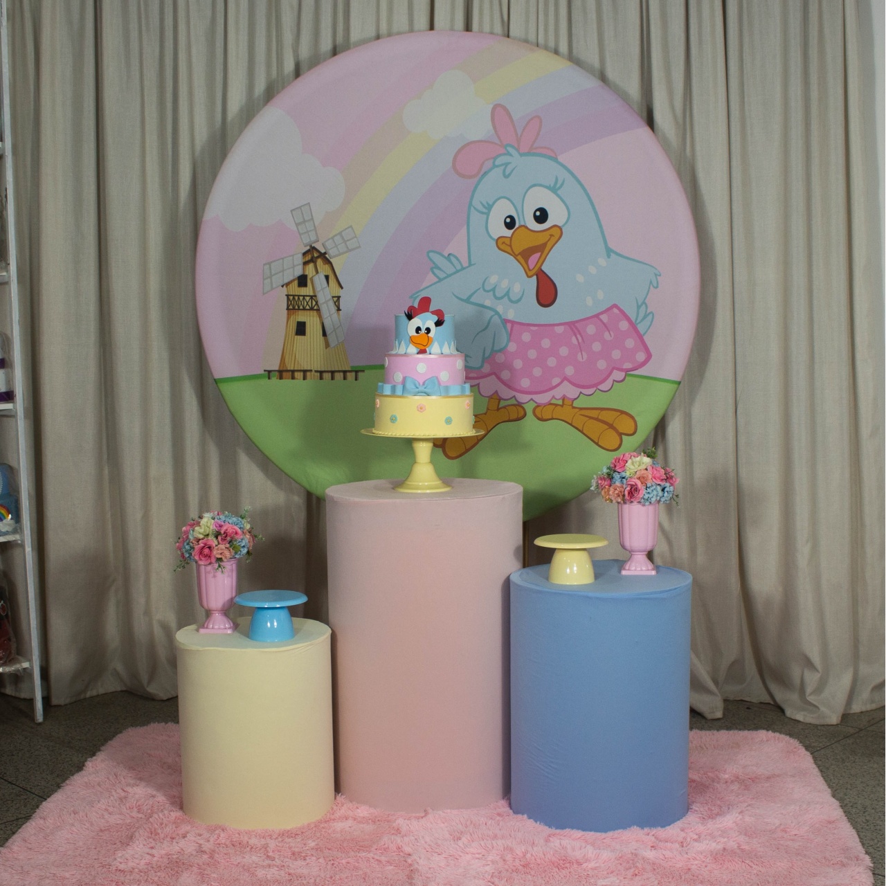 Decoração Galinha Pintadinha Rosa - Kit M. - Cultivar Sonhos