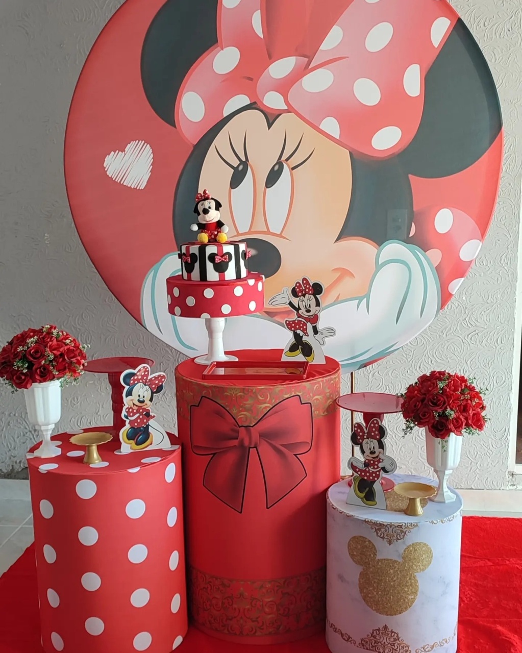 Decoração Minnie Vermelha - Cultivar Sonhos