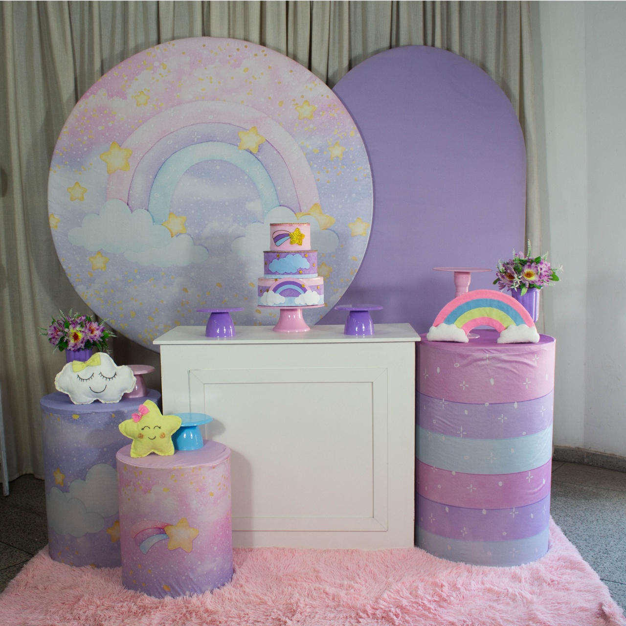 Decoração Arco Iris - Kit G. - Cultivar Sonhos