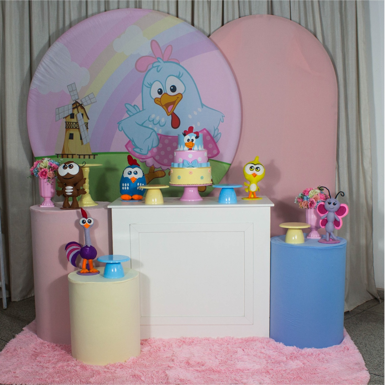 Decoração Galinha Pintadinha Rosa - Kit M. - Cultivar Sonhos