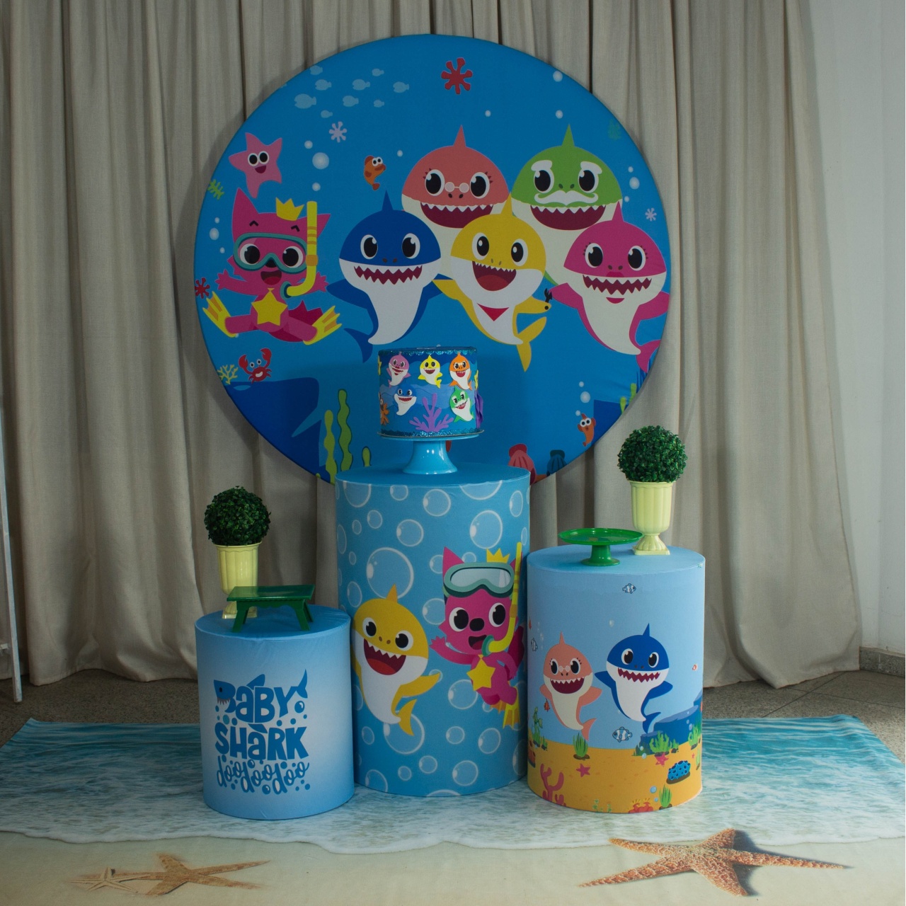 Decoração Baby Shark Menino - Kit M. - Cultivar Sonhos