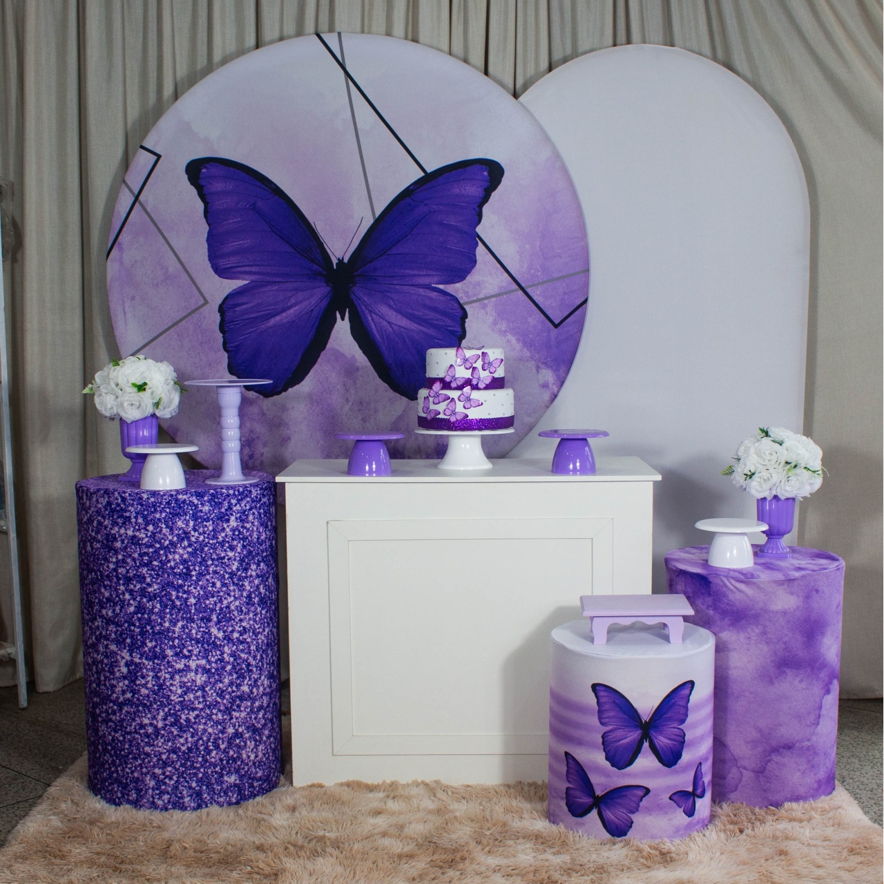 Decoração Borboleta Lilas - Kit G. - Cultivar Sonhos