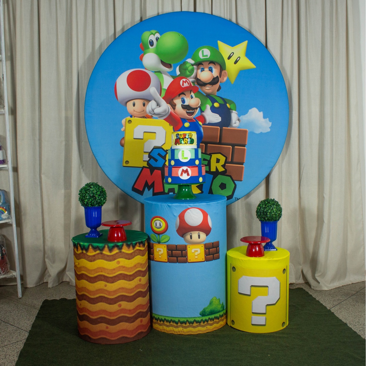 Decoração Super Mario 1 Capas Estampadas - Kit M. - Cultivar Sonhos