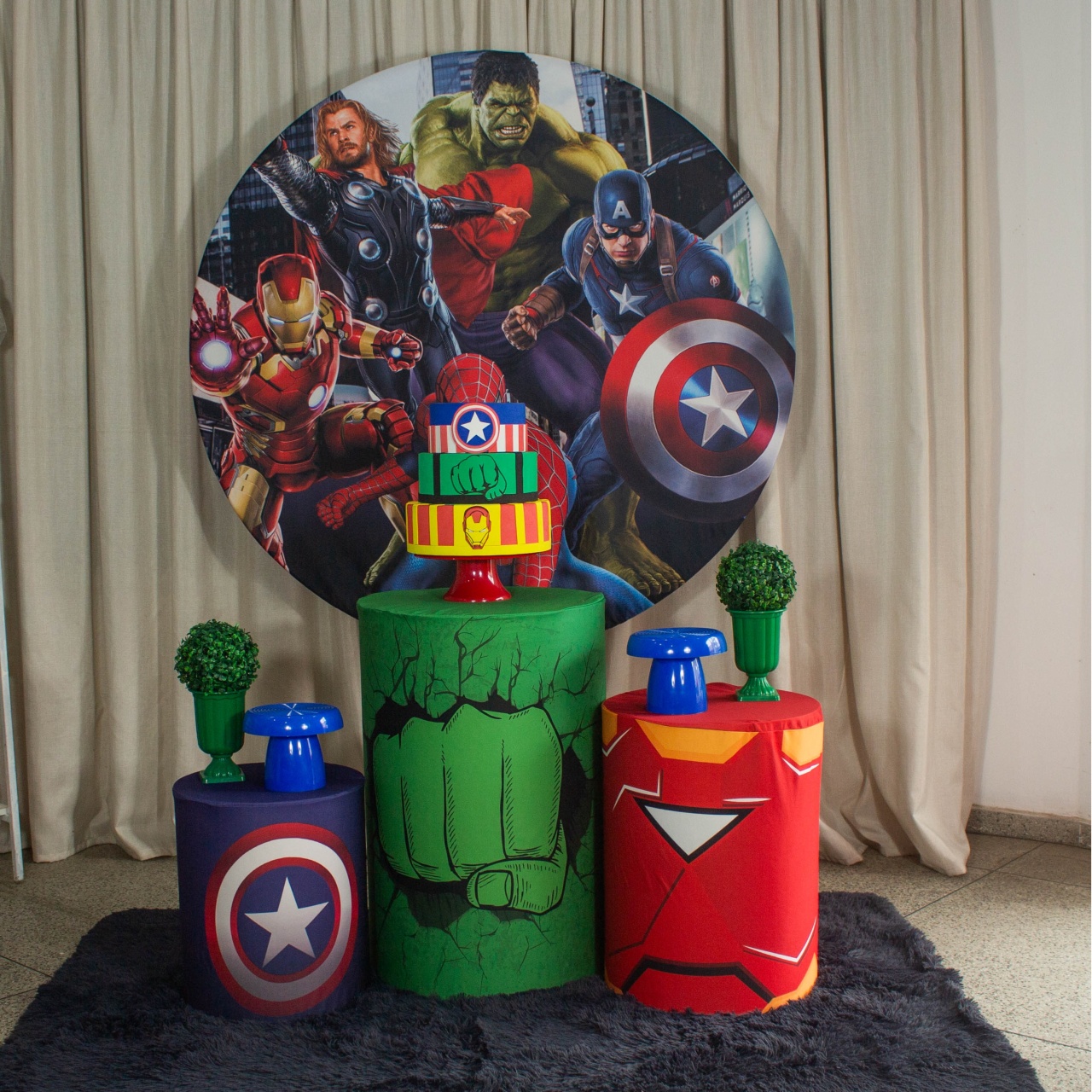 Decoração Vingadores - Kit M. - Cultivar Sonhos