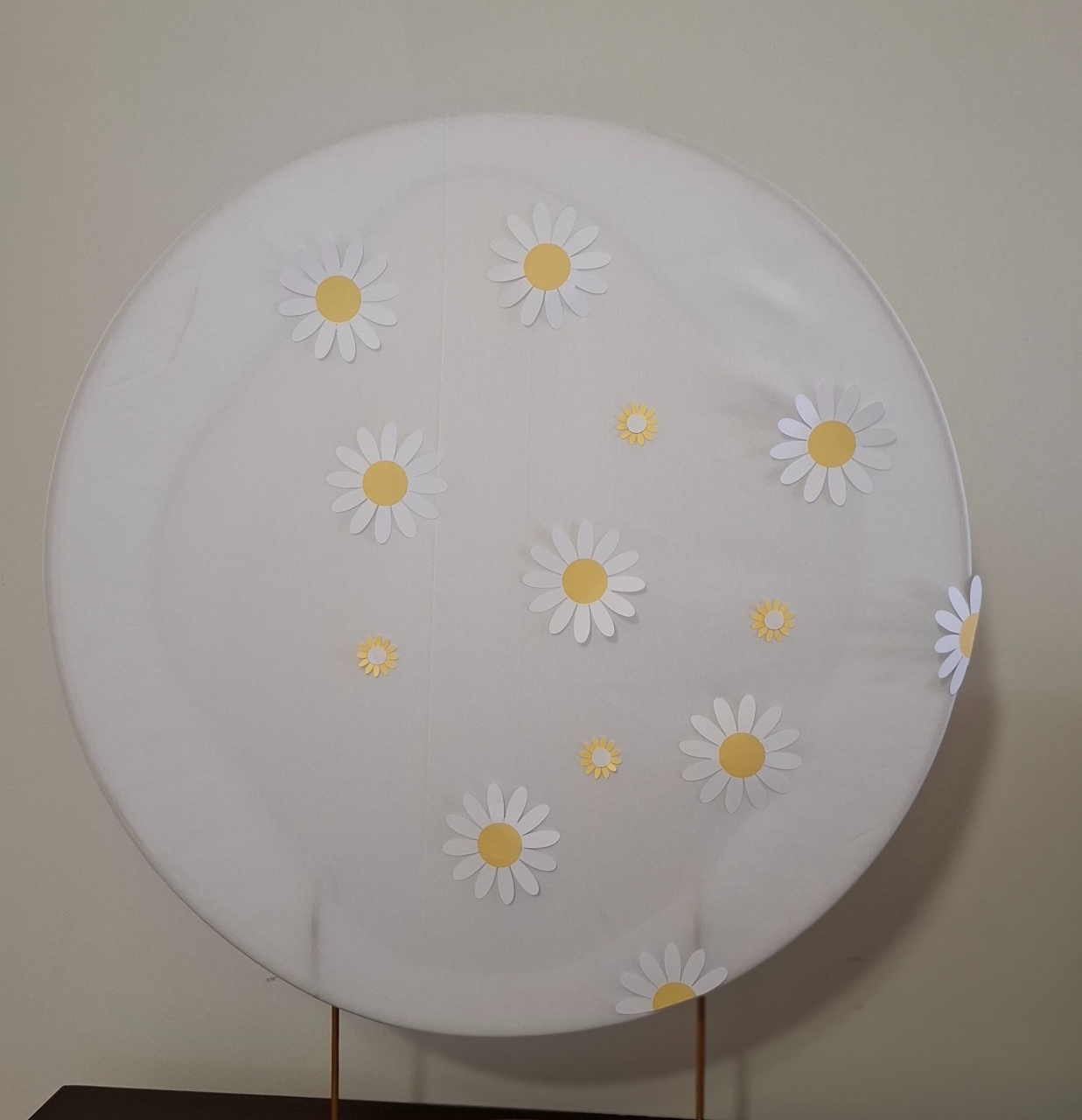 Capa Painel Branco Margaridas - Mimo Mini Festa na Mesa