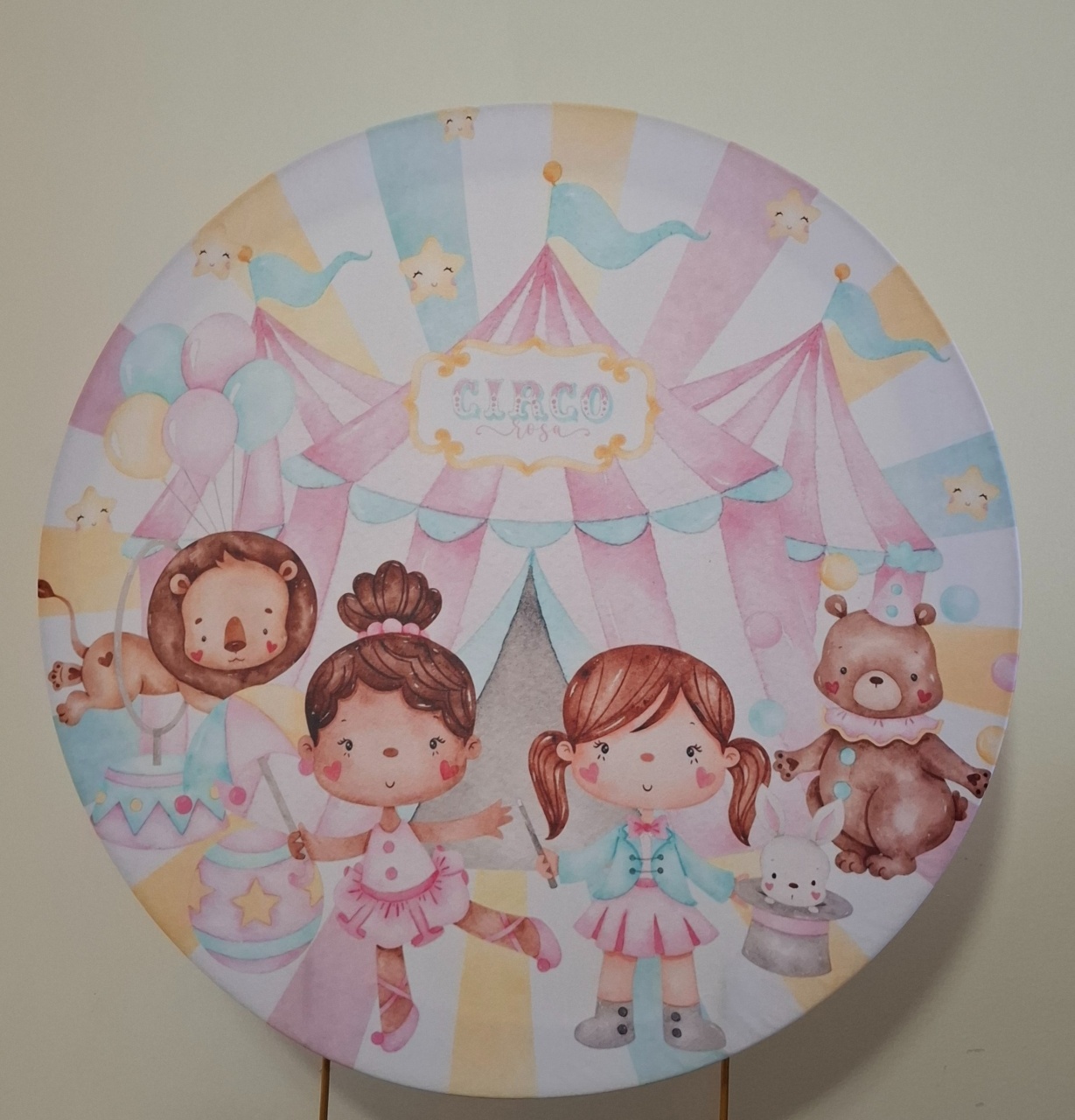 Capa Painel Circo Menina - Mimo Mini Festa na Mesa