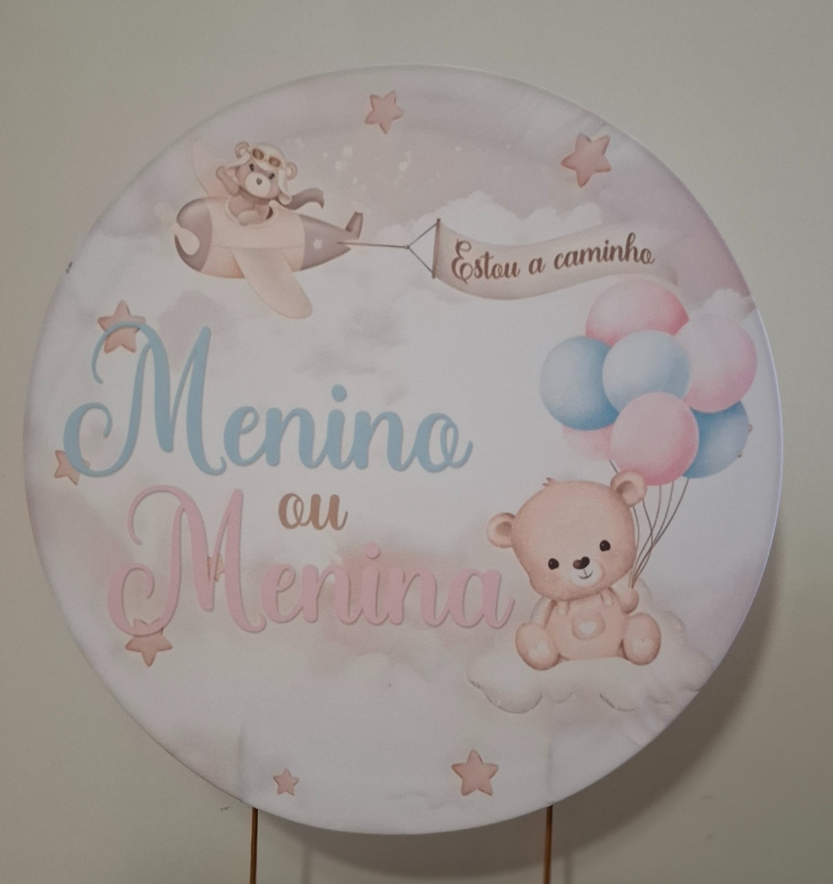 Capa Painel Menino Ou Menina - Mimo Mini Festa na Mesa