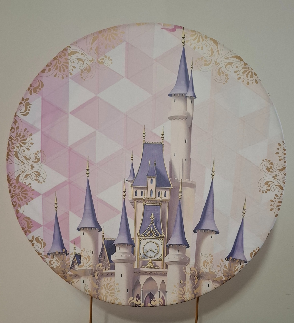 Capa Painel Castelo Rosa - Mimo Mini Festa na Mesa