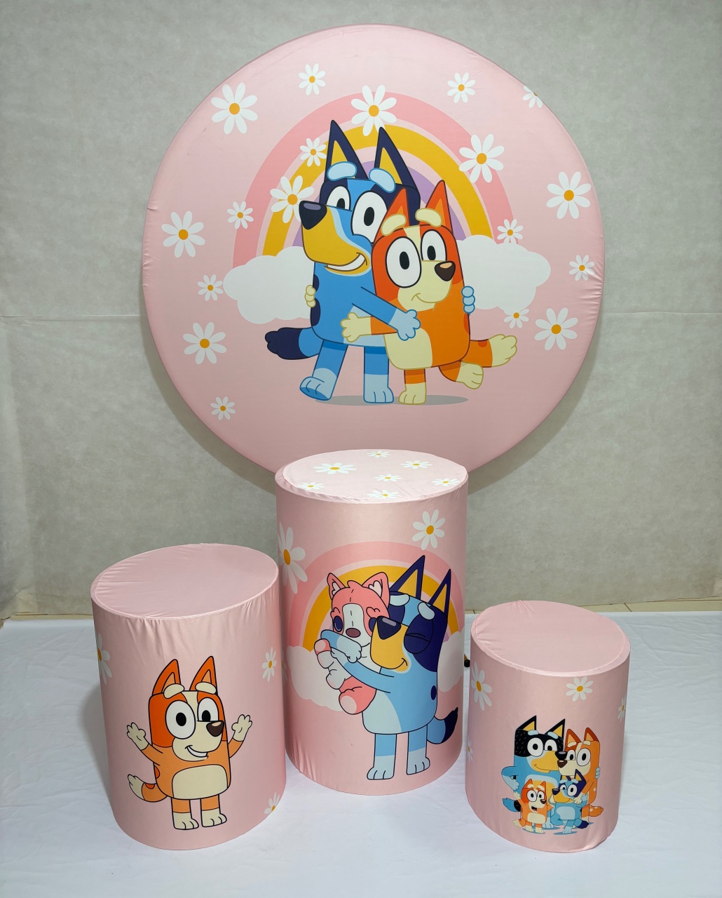 Kit Capas Bluey Rosa 🌸 - Dona Amora Decoração 