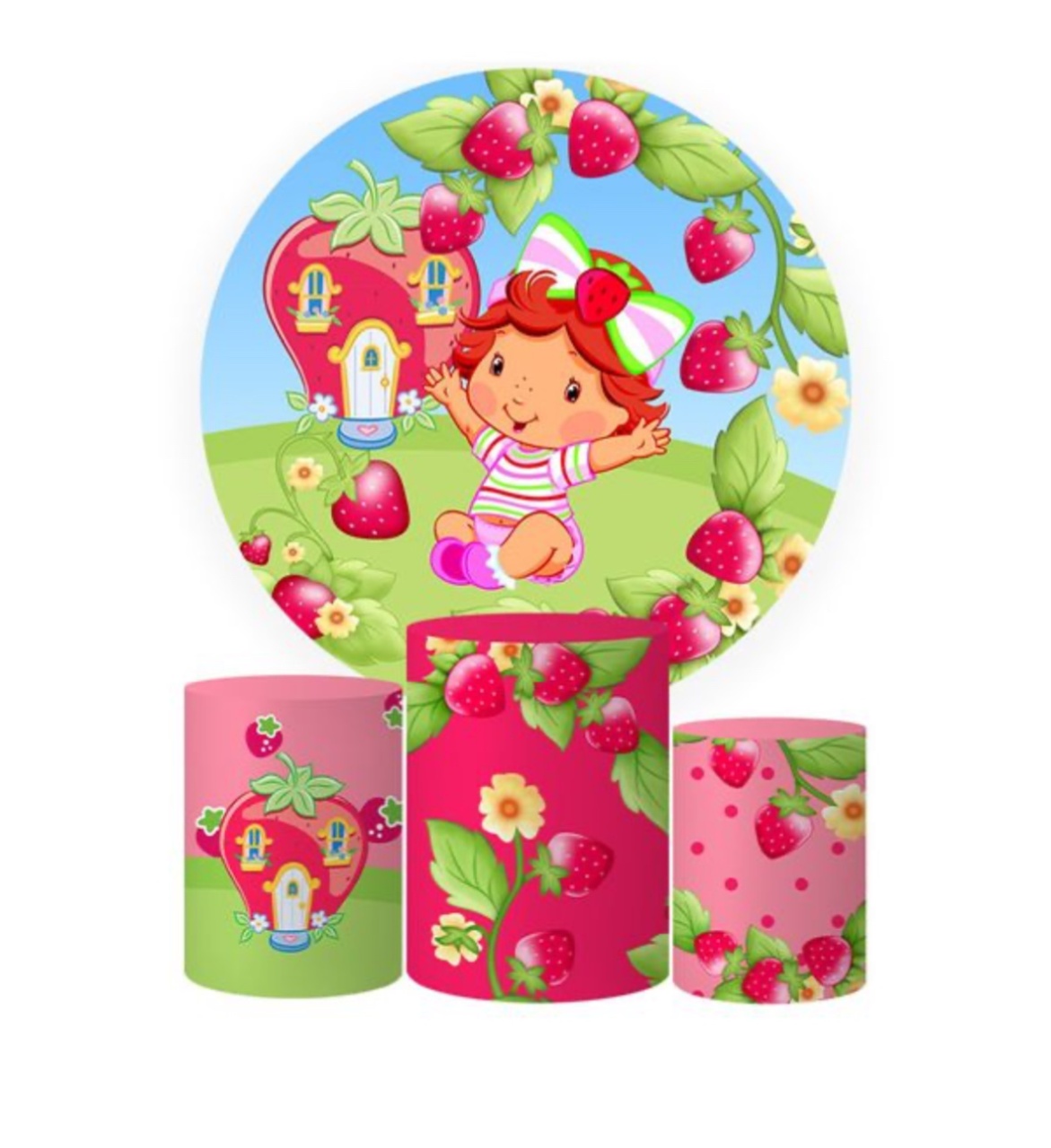 Kit Capas Moranguinho Baby - Dona Amora Decoração 