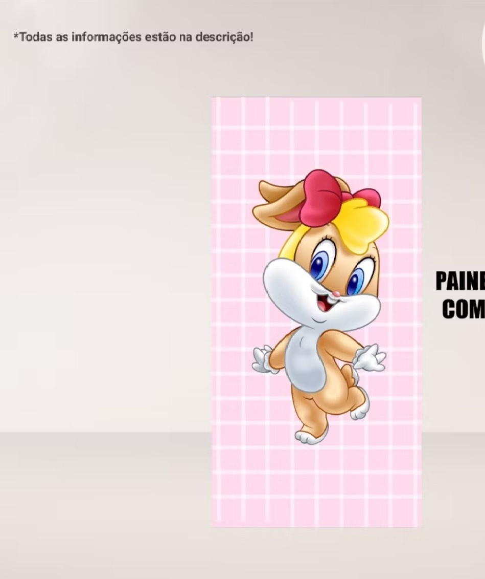 Capa Painel Baby Looney Tunes - Dona Amora Decoração 