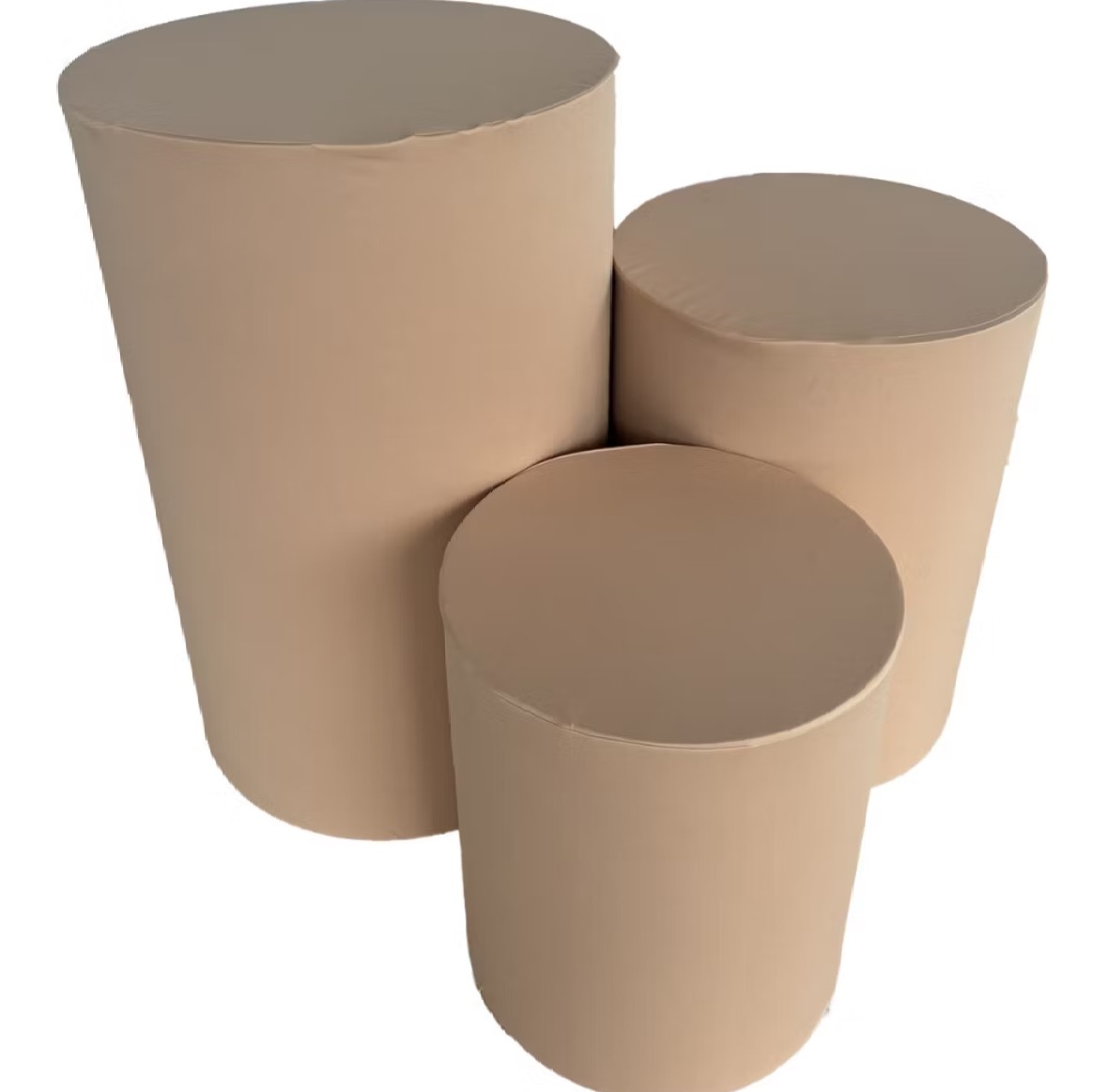 Trio Capa Cilindro Bege  - Dona Amora Decoração 