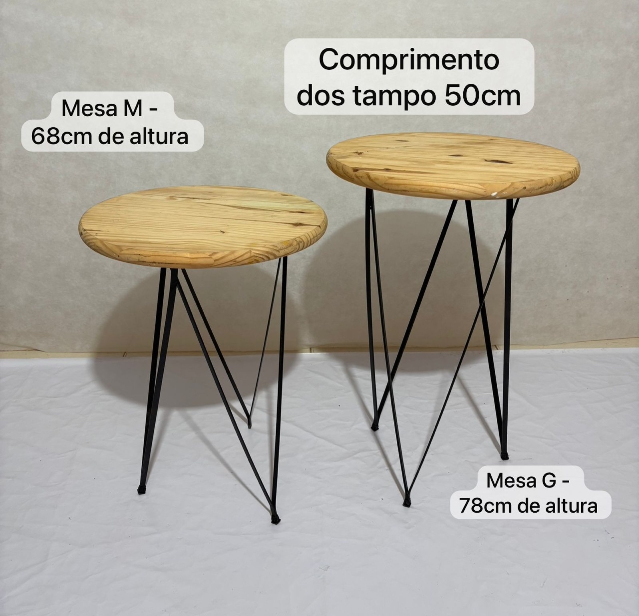 Mesas Ferro Preto - Dona Amora Decoração 