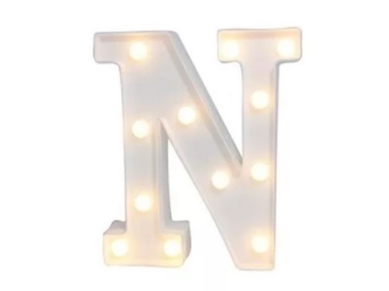 Letra N Led  - Dona Amora Decoração 