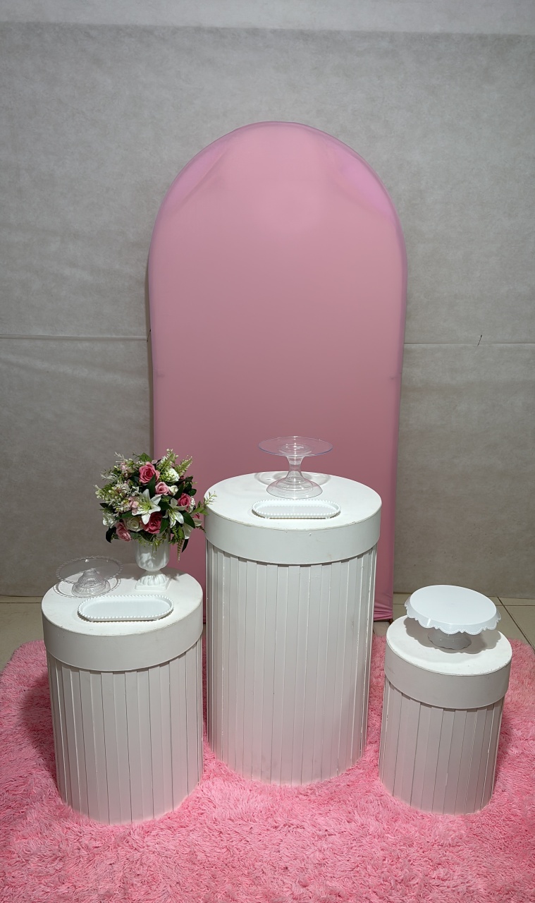 Kit Rosa E Branco - Dona Amora Decoração 