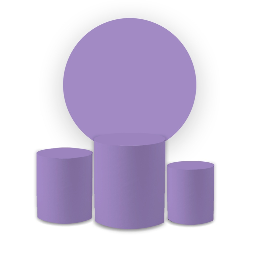 Trio Capas Painel Lilas  - Dona Amora Decoração 