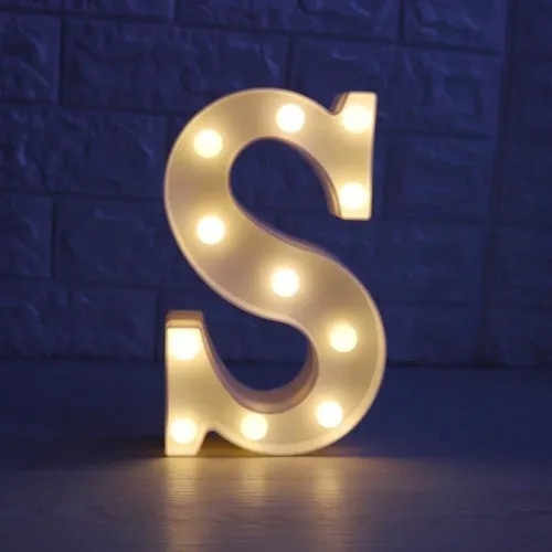 Letra S Led - Dona Amora Decoração 