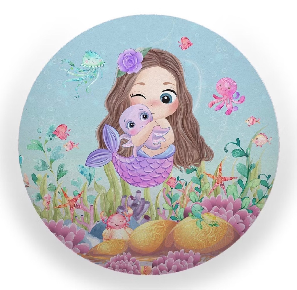 Capa Sereia Infantil - Dona Amora Decoração 