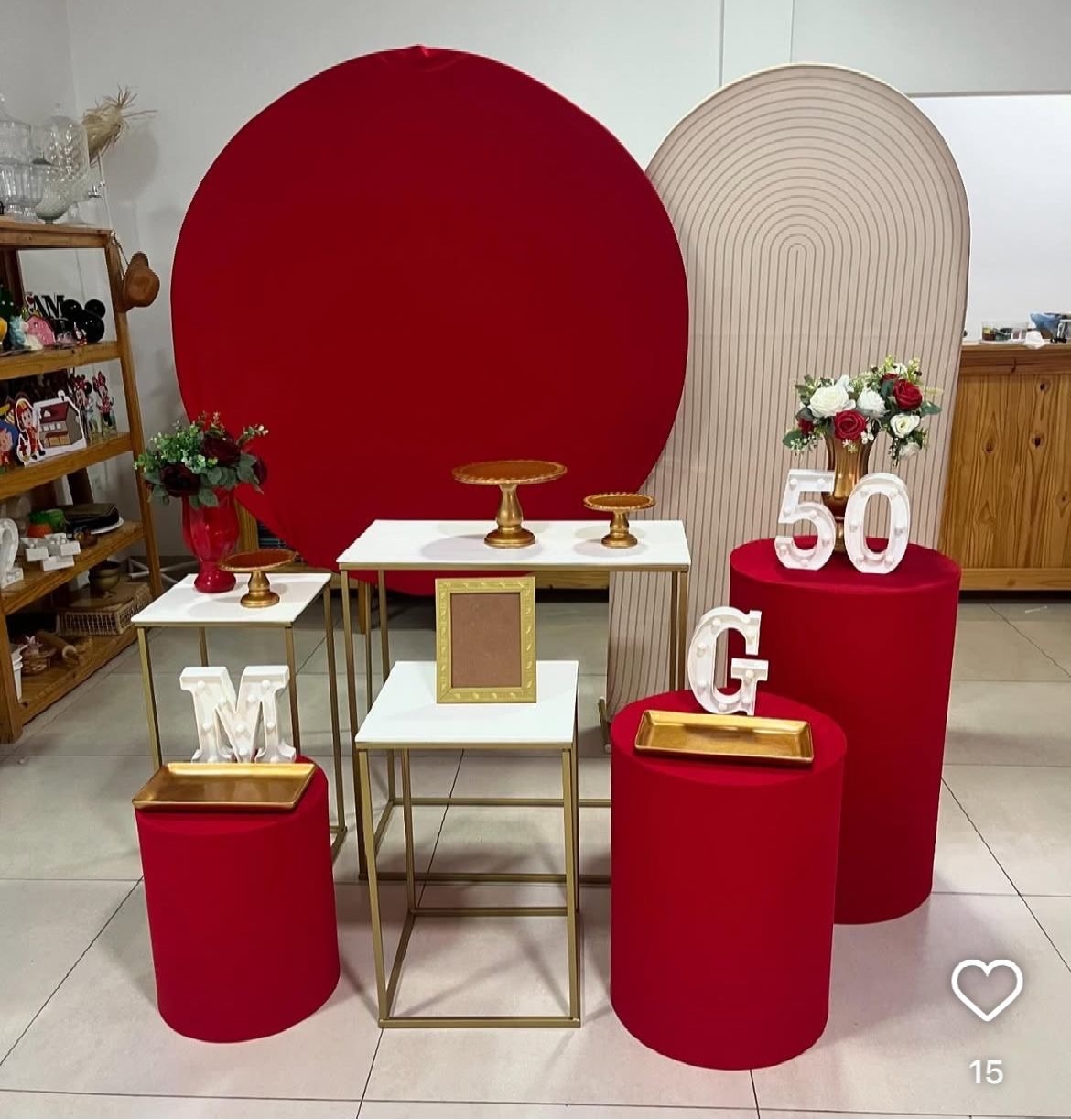 Vermelho E Dourado - Dona Amora Decoração 