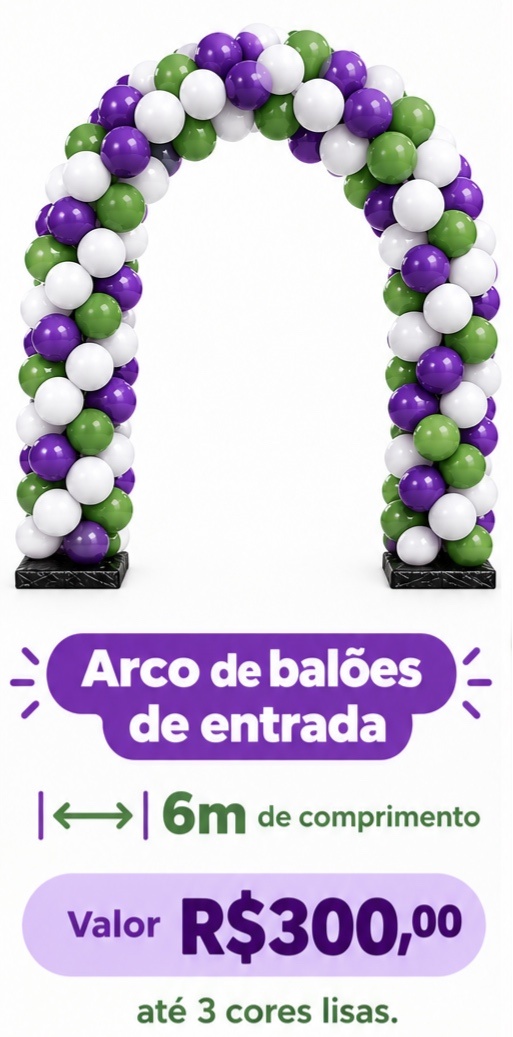 Arco de Balões Entrada - Dona Amora Decoração 