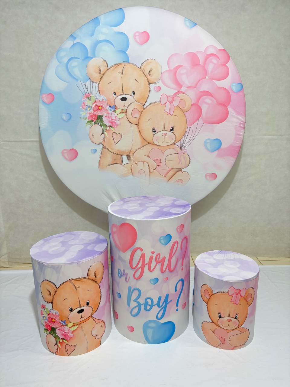 Kit Capas Chá Revelação 🩷🩵 - Dona Amora Decoração 