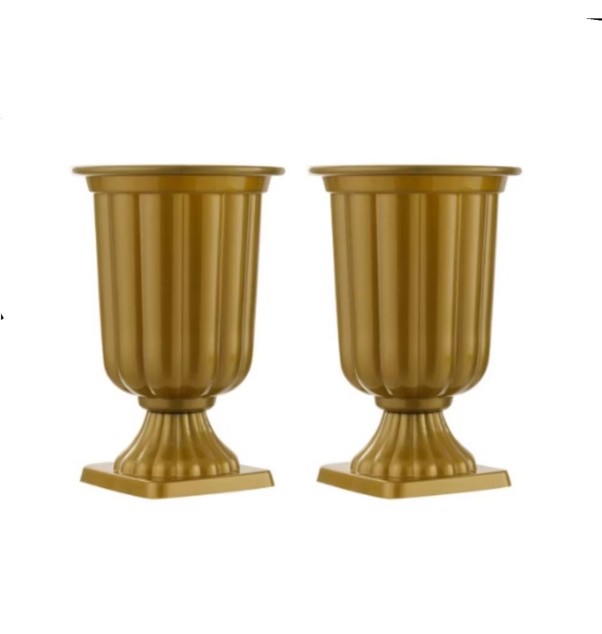 Vaso Floral Dourado Plast - Dona Amora Decoração 