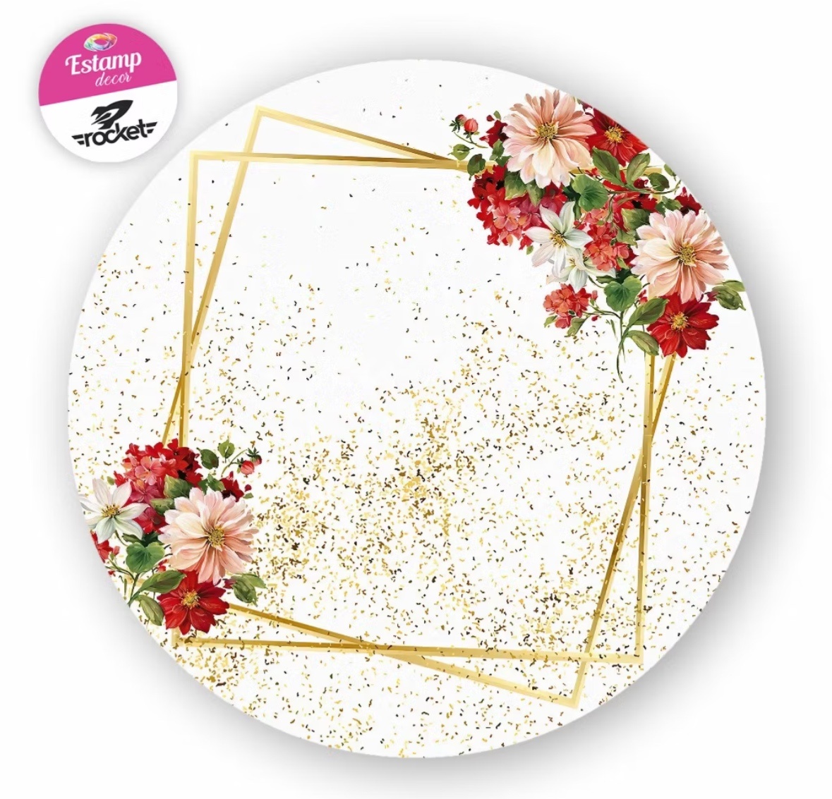 Capa Painel Vermelho E Dourado - Dona Amora Decoração 