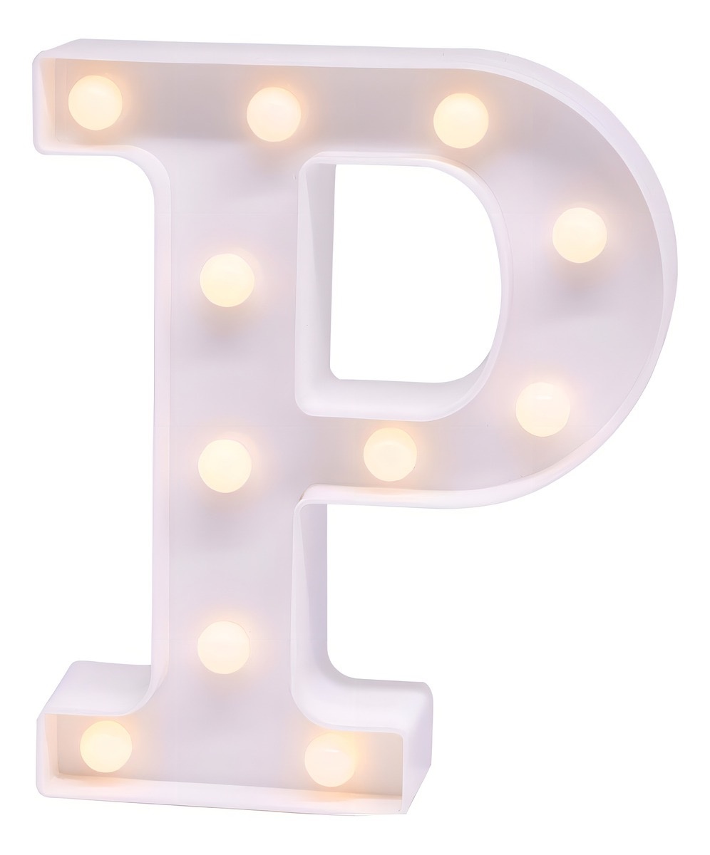 Letra P Led   - Dona Amora Decoração 