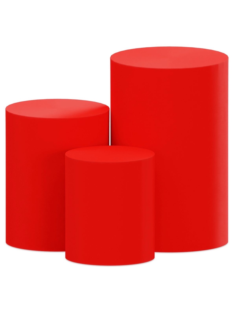Trio Capa Cilindro Vermelho - Dona Amora Decoração 