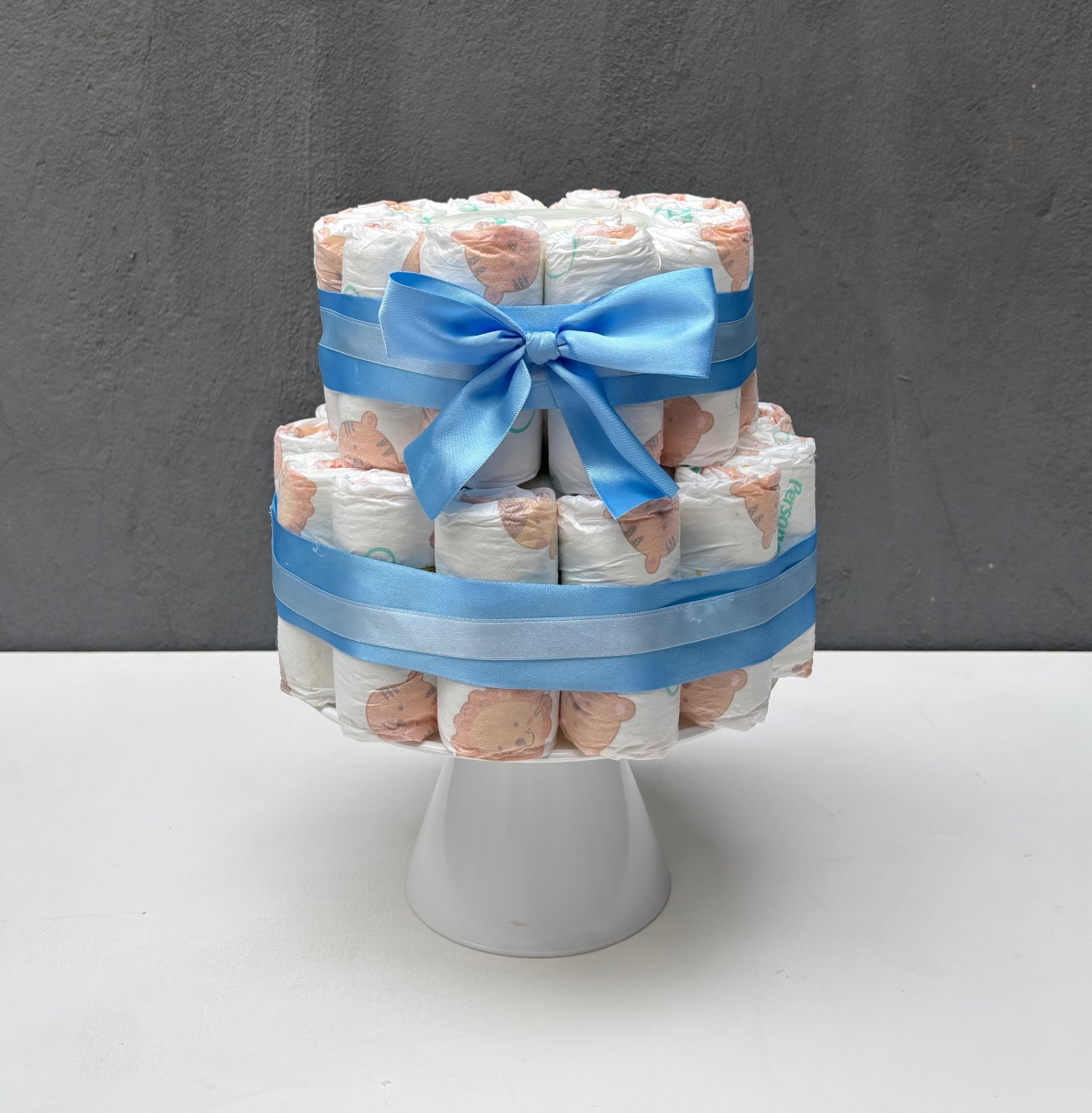 Bolo Fralda Azul - Dona Amora Decoração 