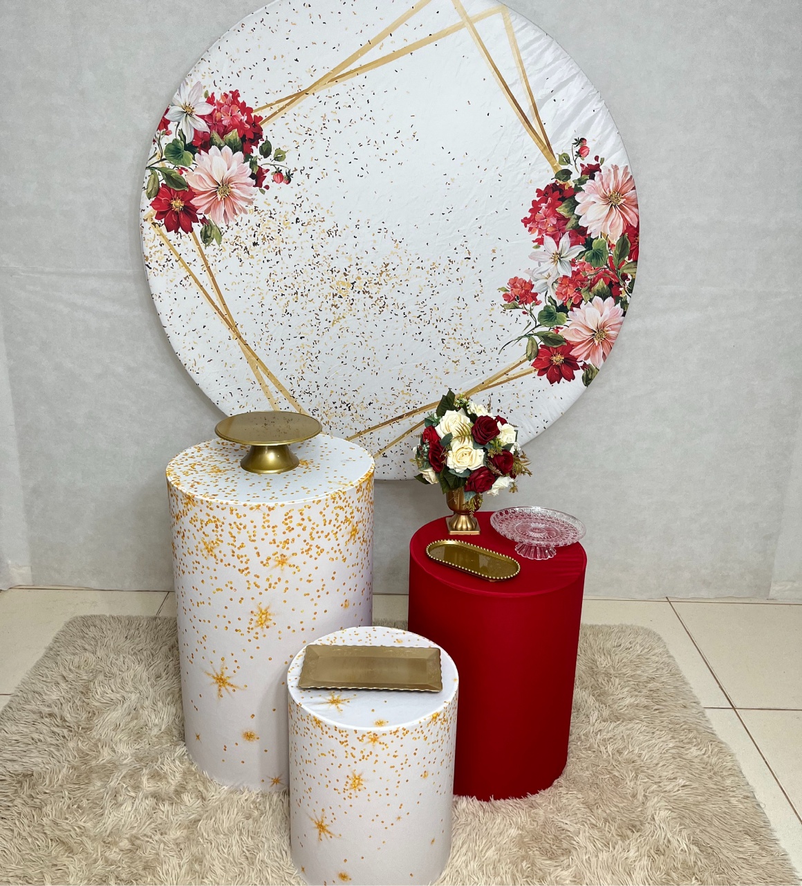 Kit Vermelho E Branco  - Dona Amora Decoração 