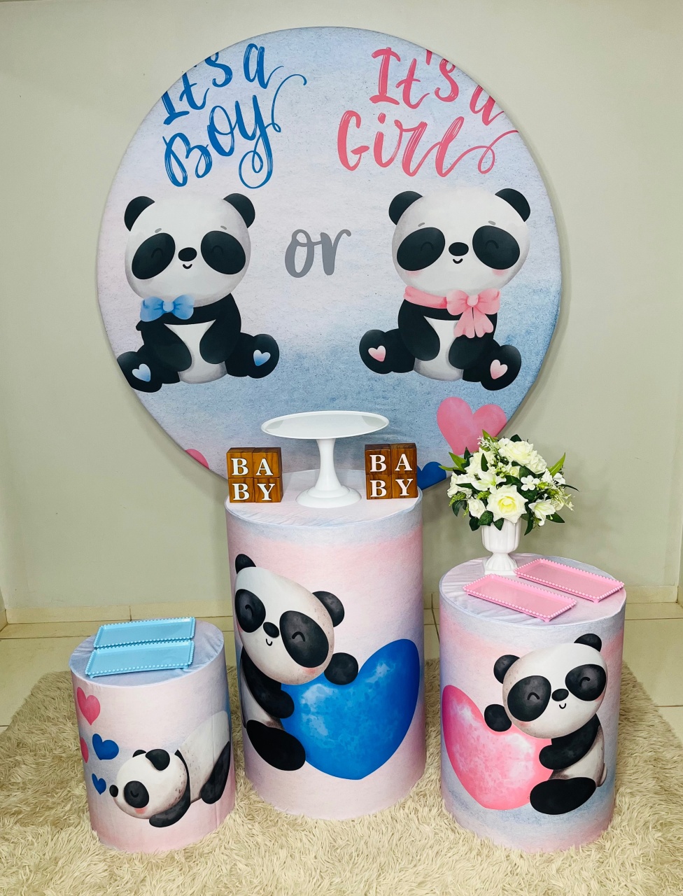 Chá Revelação 💜💙 - Dona Amora Decoração 