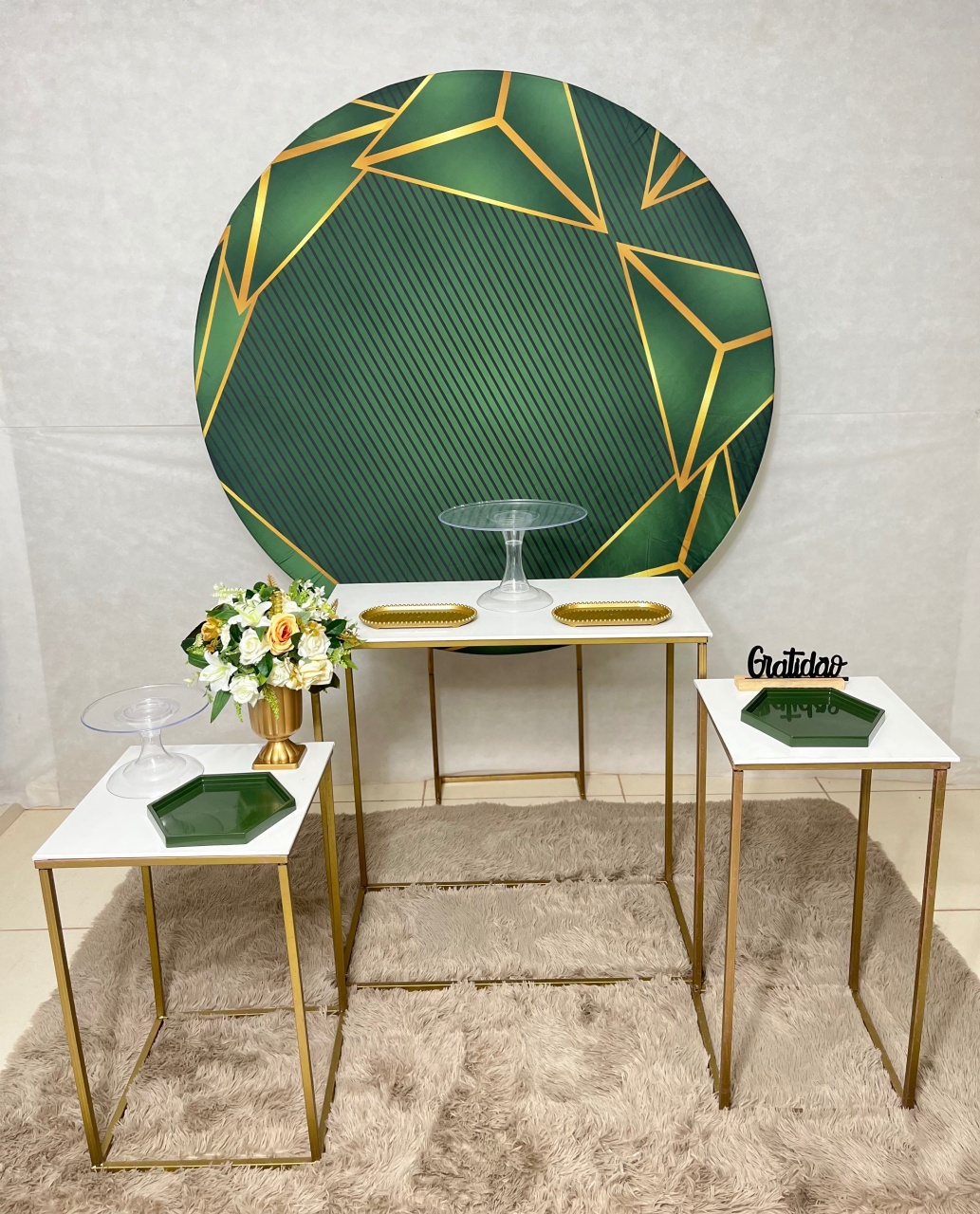 Kit Verde E Dourado - Dona Amora Decoração 