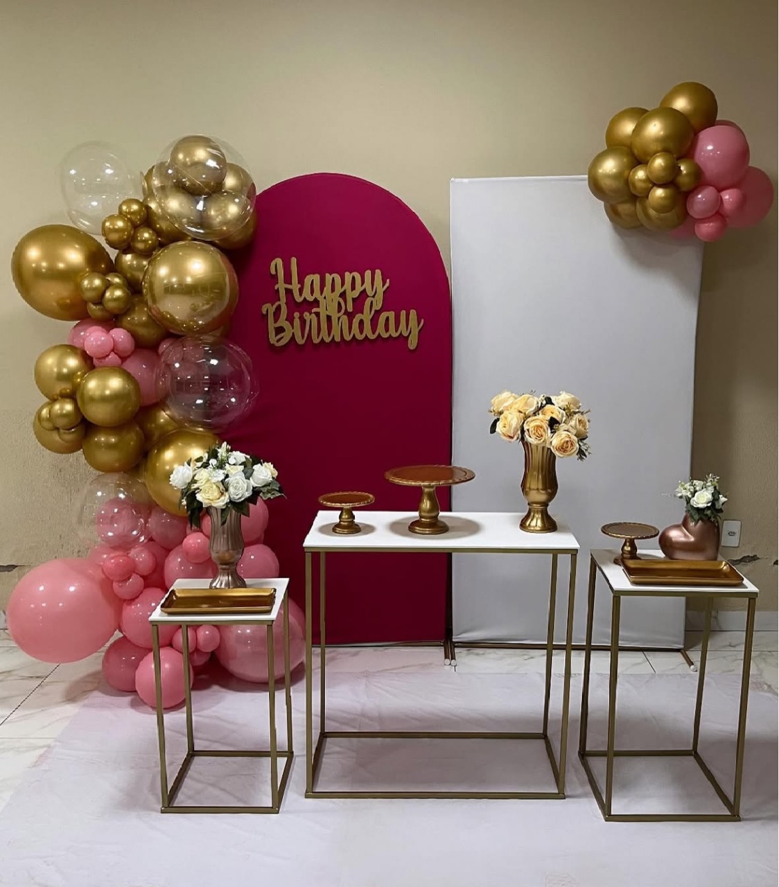 Kit Rosa E Branco  - Dona Amora Decoração 