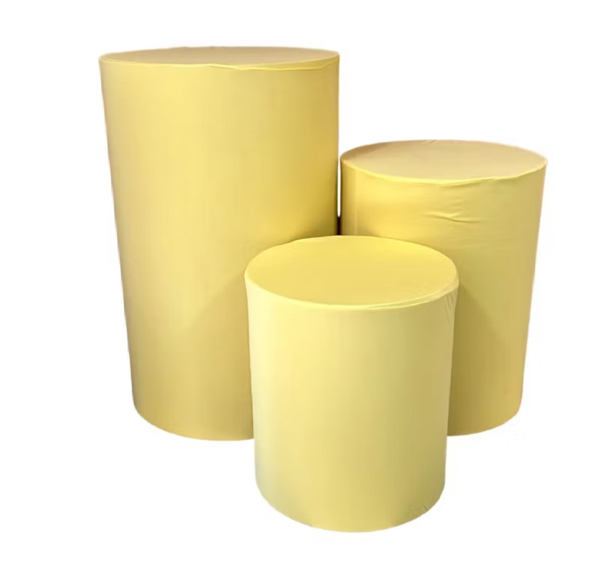 Trio Cilindro Amarelo Bebe - Dona Amora Decoração 