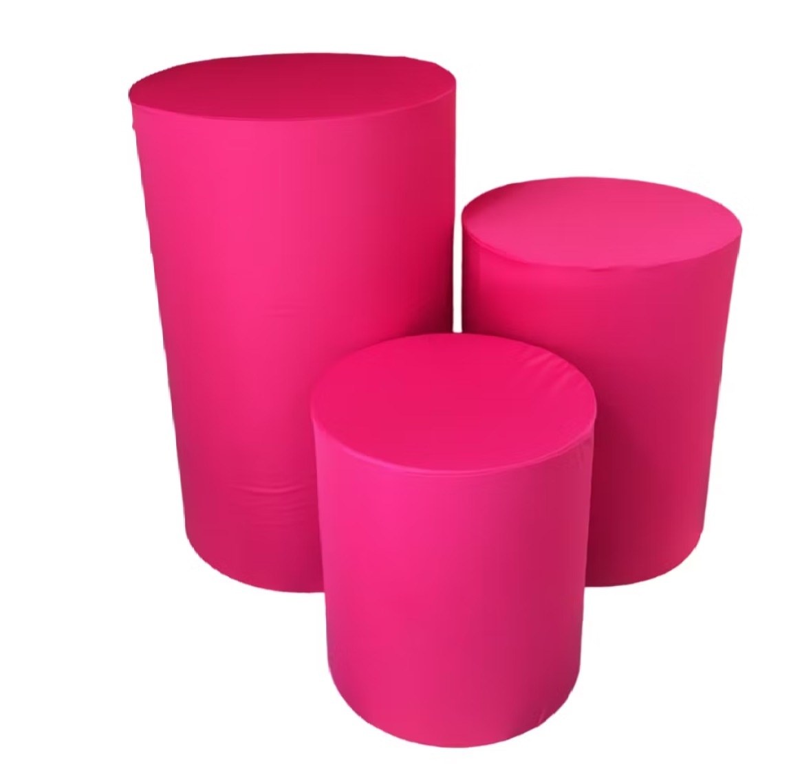 Trio Capa Cilindro Rosa Pink - Dona Amora Decoração 