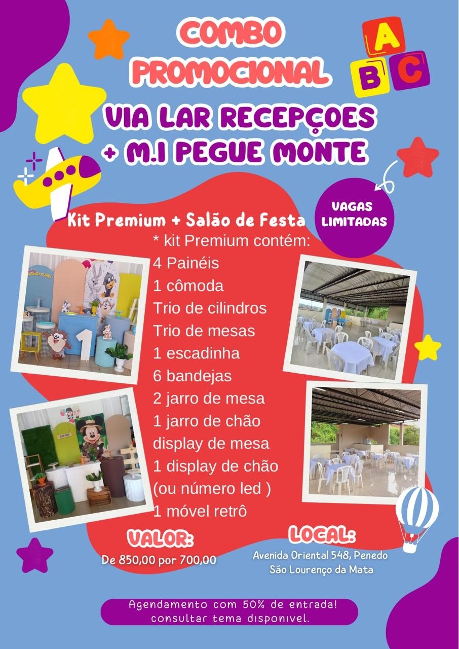 Kit Pegue E Monte + Salão de Festa  Premium  - MILENAPEGUEMONTE