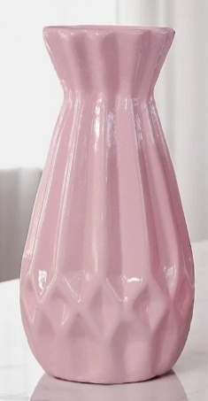 Vaso Frisado Em Cerâmica - Rosa Candy - NaianeRochafestas