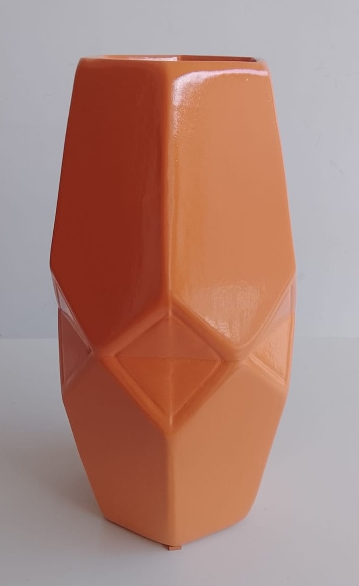 Vaso Em Porcelana - Laranja Candy - NaianeRochafestas