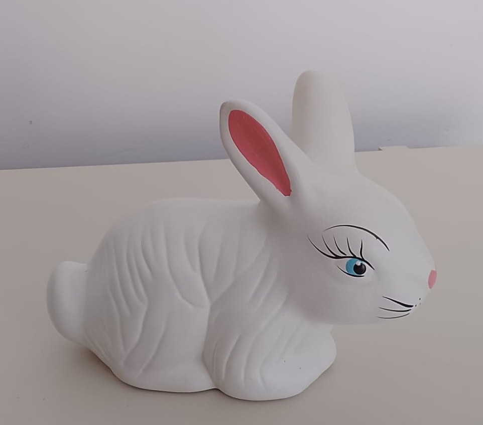 Item Decorativo - Coelho Branco - NaianeRochafestas