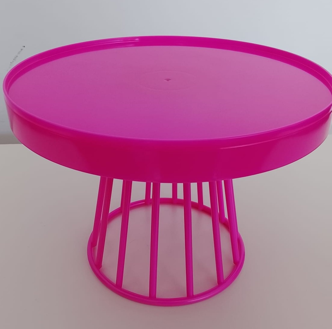 Boleira Romana Em Plástico - Rosa Pink - NaianeRochafestas