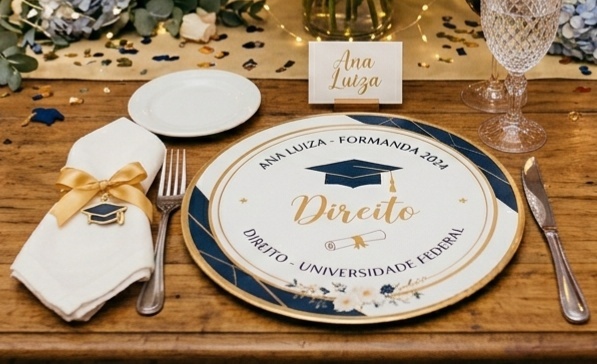 Serviço de Ornamentação de Mesa Posta 2 - Graduação - NaianeRochafestas