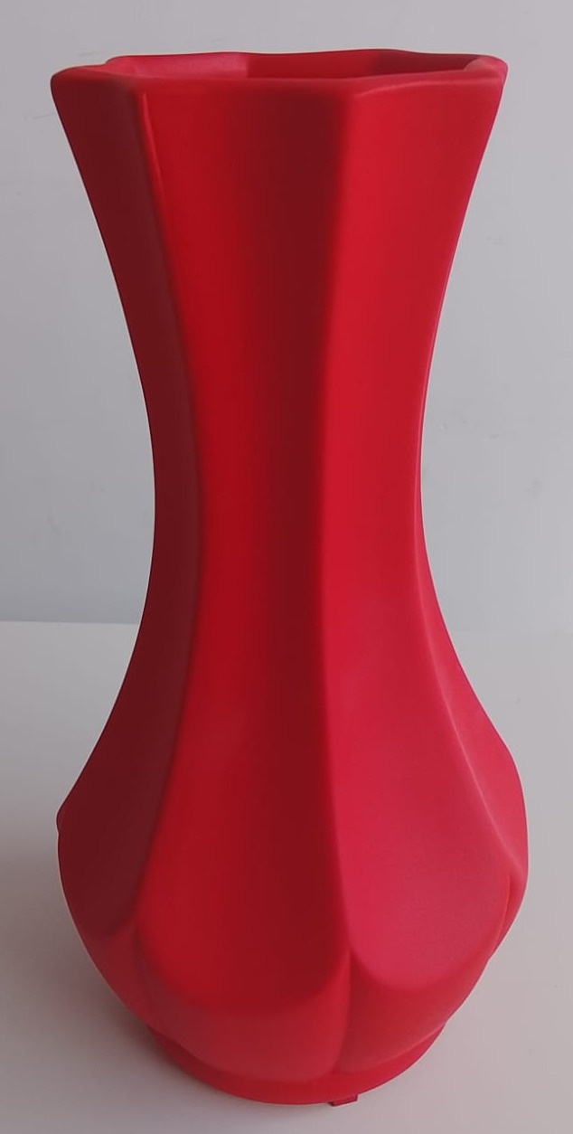 Vaso Em Porcelana - Vermelho - NaianeRochafestas